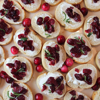 Cranberry Crostinis