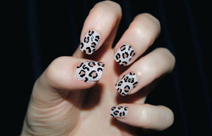 Fall Nail Art Animal Print