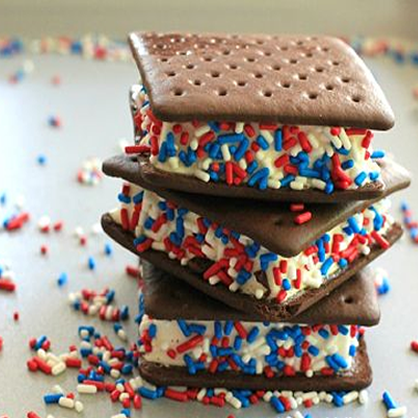 Fourth of July Desserts: Ice Cream Sandwiches