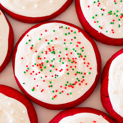 Red Velvet Sugar Cookies