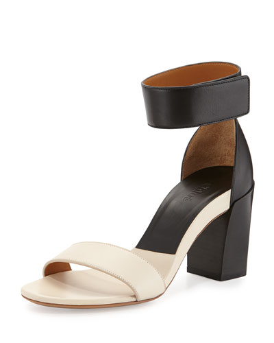 Chloe Two-Tone Block-Heel Sandal | LadyLUX - Online Luxury Lifestyle, Technology and Fashion Magazine